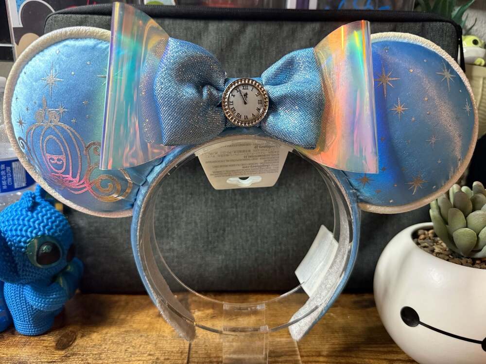 NWT Disney Parks Cinderella Carriage Midnight Clock Minnie Mouse Ear Headband